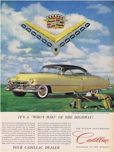 1952 Cadillac "Who's Who of the Highway" with Van Cleef & Arpels Jewels Print Ad - Picture 1 of 1