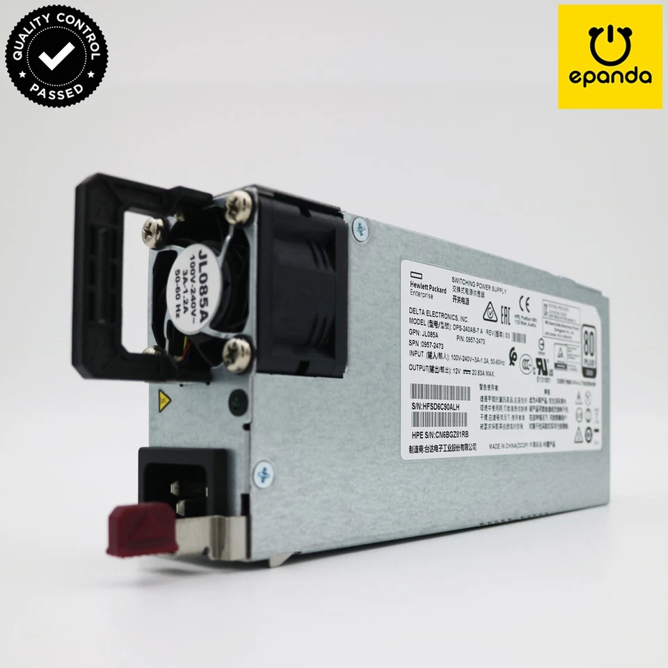 HPE Aruba Power Supply JL085A 250W 100-240VAC to 12VDC X371 PSU for 2930M 3810M - Image 1 of 4