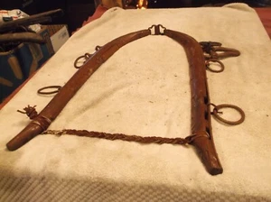 Antique Rustic Horse Yoke Collar Harness - Picture 1 of 12