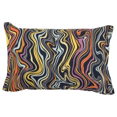 Ikea Cushion Pillow Cover Cotton KLIPPNEJLIKA 16x23 New 605.714.93 Blue & Multi - Image 1 of 4