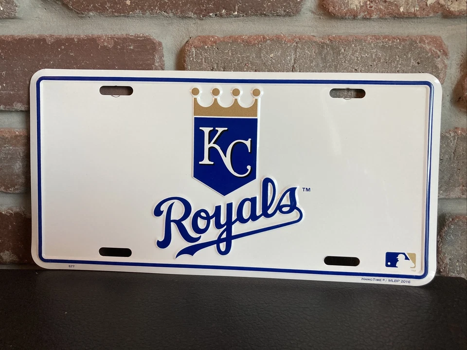 Kansas City Royals  MLB Logo Metal Embossed License Plate 6 X 12 - Image 1 of 1