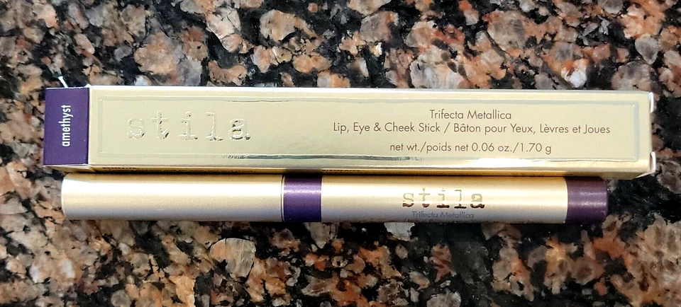 Stila Trifecta Metallica Eye, Lip & Cheek Stick. In shade Amethyst. new in box. - Image 1 of 1