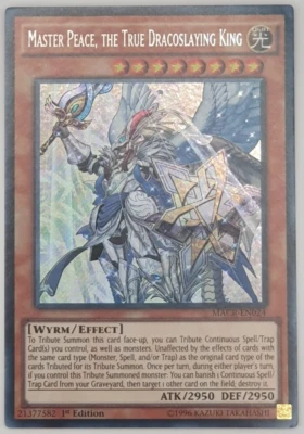 Master Peace, the True Dracoslaying King - MACR-EN024 - Secret Rare 1st Edition - Image 1 of 4