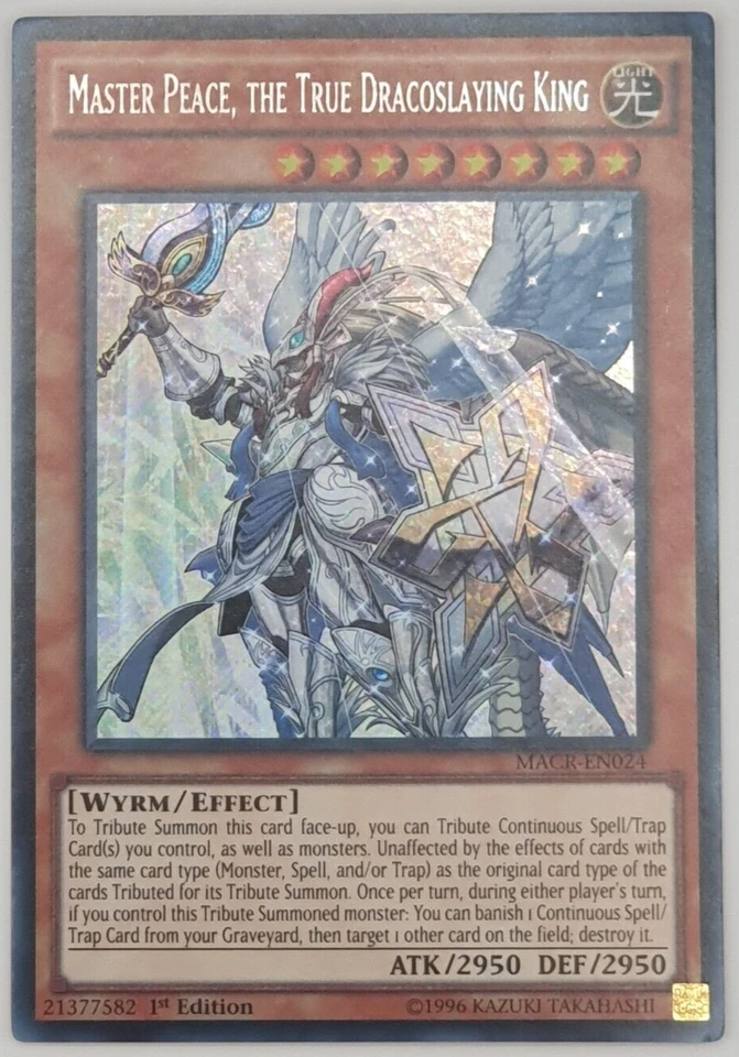 Master Peace, the True Dracoslaying King - MACR-EN024 - Secret Rare 1st Edition - Image 1 of 4
