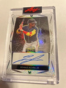 Autógrafos de araña exclusivos de Halloween 2023 Leaf Metal Ronald Acuna Jr. #1/2 🕷 - Imagen 1 de 2
