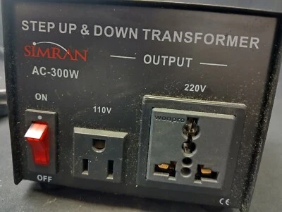 Simron AC-300W 100v to 220v Step Up Down Transformer - Image 1 of 4