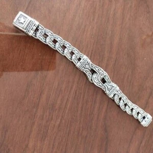 "HERCULES KNOT" MENS BRACELET, HANDCRAFTED in GREECE, STERLING SILVER, 8", NEW! - Picture 1 of 7