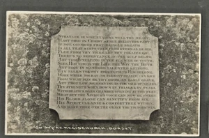 CXI Early Seward Postcard, Stranger Be Wise ......Plaque, Wyke Regis Church - Picture 1 of 1