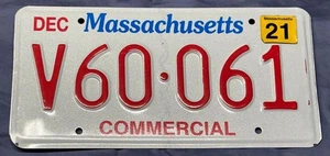 2021 Massachusetts Commercial License Plate # V60-061 MA - Picture 1 of 1
