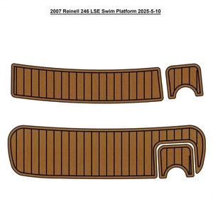 2007 Reinell 246 LSE Swim Platform Pad Boat EVA Foam Faux Teak Deck Floor Mat - Picture 1 of 18