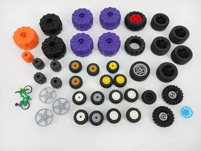 Lote de 40 neumáticos Lego con llanta de banda de rodadura Green Bike Technic 2515 6118 55976 62701 Foto 1 de 4