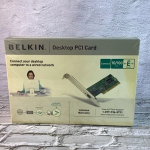BELKIN Desktop PCI Card 10/100 Mbps With Installation Software CD*NEW SEALED BOX - Picture 1 of 7