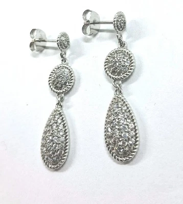 Earrings Rebecca Bronze Hanging With Zircon Cubic Faceted And Drop - Image 1 of 4