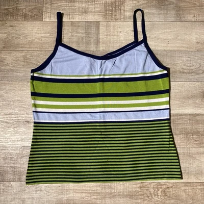 Camiseta sin mangas Next Era vintage a rayas pequeña y2k años 90 Babydoll Mall Goth Rave Cami Foto 1 de 4