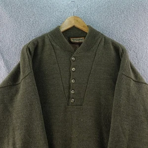 Vintage Remington Mens XL Olive Green Wool GoreTex Knit XCR Pullover Sweater - Picture 1 of 7