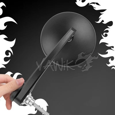 Espejo de extremo de barra VAWiK negro ECLIPSE ajustable se adapta a Indian Scout Bobber Foto 1 de 4