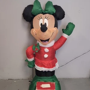 Disney Minnie Mouse 3.5’ Air Blown Light Up Inflatable Christmas - Picture 1 of 4