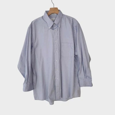 Van Heusen Pinpoint Oxford Dress Shirt Button Down Light Blue 17-32/33 XL NEW  - Image 1 of 4