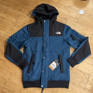 The North Face Mens Highrail Fleece Jacket Hoodie Relaxed Midnight Petrol Small - Picture 1 of 12