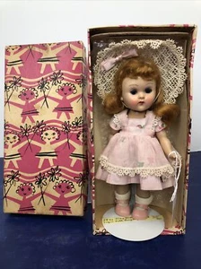 8” Vintage Vogue Doll Ginny Straight Leg Walker 1956 Tiny Miss Redhead W/ Box #R - Picture 1 of 23