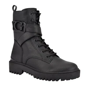 Guess Women's Orana Combat Boots Black Size 5 1/2 - Picture 1 of 5