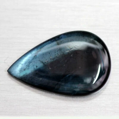 Maravilloso cabujón de turmalina azul 100 % natural de 8,71 quilates Foto 1 de 4