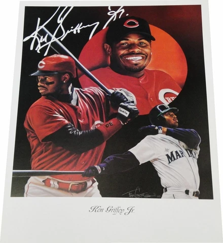 Ken Griffey Jr 18x24 Poster Photo Unsigned Cincinnati Reds Seattle Mariners Cover