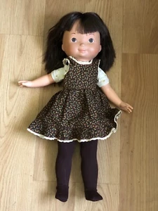 Vintage Bambola Fisher-Price My Friend Brunette Jenny 15" 1978 vestito marrone originale - Foto 1 di 3