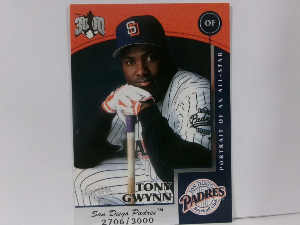 1999 Pacific Omega Hit Machine 3000 /3000 Tony Gwynn #7 HOF - Image 1 of 2