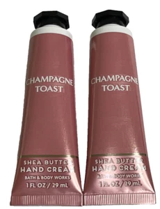 2 Bath & Body Works Champagne Toast Hand Cream Lotion Shea Butter Travel Size - Picture 1 of 5