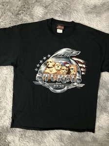 Sturgis Biker T-Shirt Mens XL Black Hills Biker Mount Rushmore Noble Wear - Picture 1 of 6