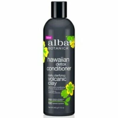 ACONDICIONADOR CLARIFICADOR ARCILLA VOLCÁNICA DESINTOXICACIÓN HAWAIANA ALBA BOTANICA, 12 OZ. JUEGO/4 Foto 1 de 2