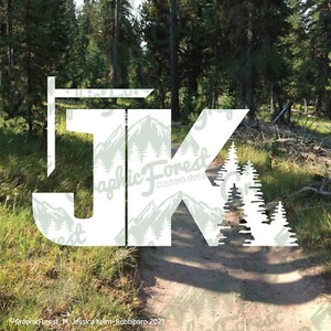 JK Letters Decal for Jeep Wrangler JK (2007-2018) - Picture 1 of 11
