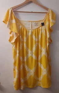 Lane Bryant Swing Tee Plus Size 18/20 Yellow Short Sleeve Shirt - Picture 1 of 6