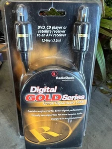 Nuevo en caja Cable de audio digital óptico de 12 pies serie Gold RadioShack - Imagen 1 de 3