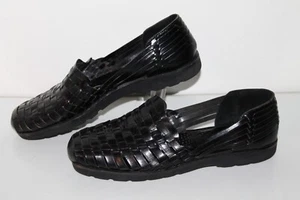 Nordstrom Handwoven Huarache Sandals, Leather, Black, Men's Size 10 - Picture 1 of 5