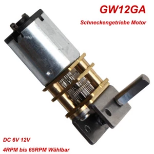 Schneckengetriebe Motor DC 6V 12V Elektromotor Getriebemotor 4RPM-65RPM GW12GA - Picture 1 of 5