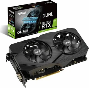 Dual fan model with ASUS NVIDIA GeForce RTX 2060 6G DUAL-RTX2060-O6G-EVO - Picture 1 of 7