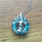 Tree Of Life Pendant Necklace Women's Celtic Crystal Jewellery Silver Colour New