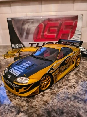 HOT WHEELS TUNERZ TOYOTA SUPRA FAST FURIOUS STYLE MODEL CAR RARE 1/18 SCALE - Image 1 of 3