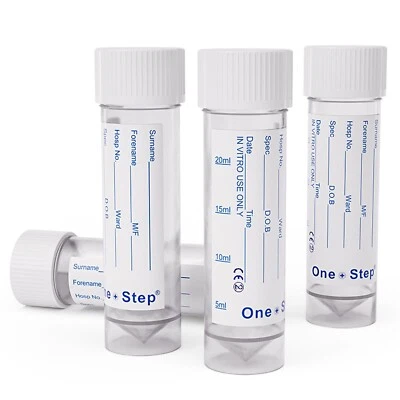 12 Urine Sample Bottles Specimen Containers 30ml Labelled Pots- Same As NHS - Image 1 of 4