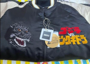 Godzilla Sukajan Embroidery Jacket L size 100% polyester Japan from JAPAN - Picture 1 of 6