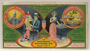 SOCIETÀ DI RAFFINAZIONE NAZIONALE~CLEVELAND~TRADECARD~ZIO SAM~COLOMBIA~OLIO LUCE/FORNELLO - Foto 1 di 5