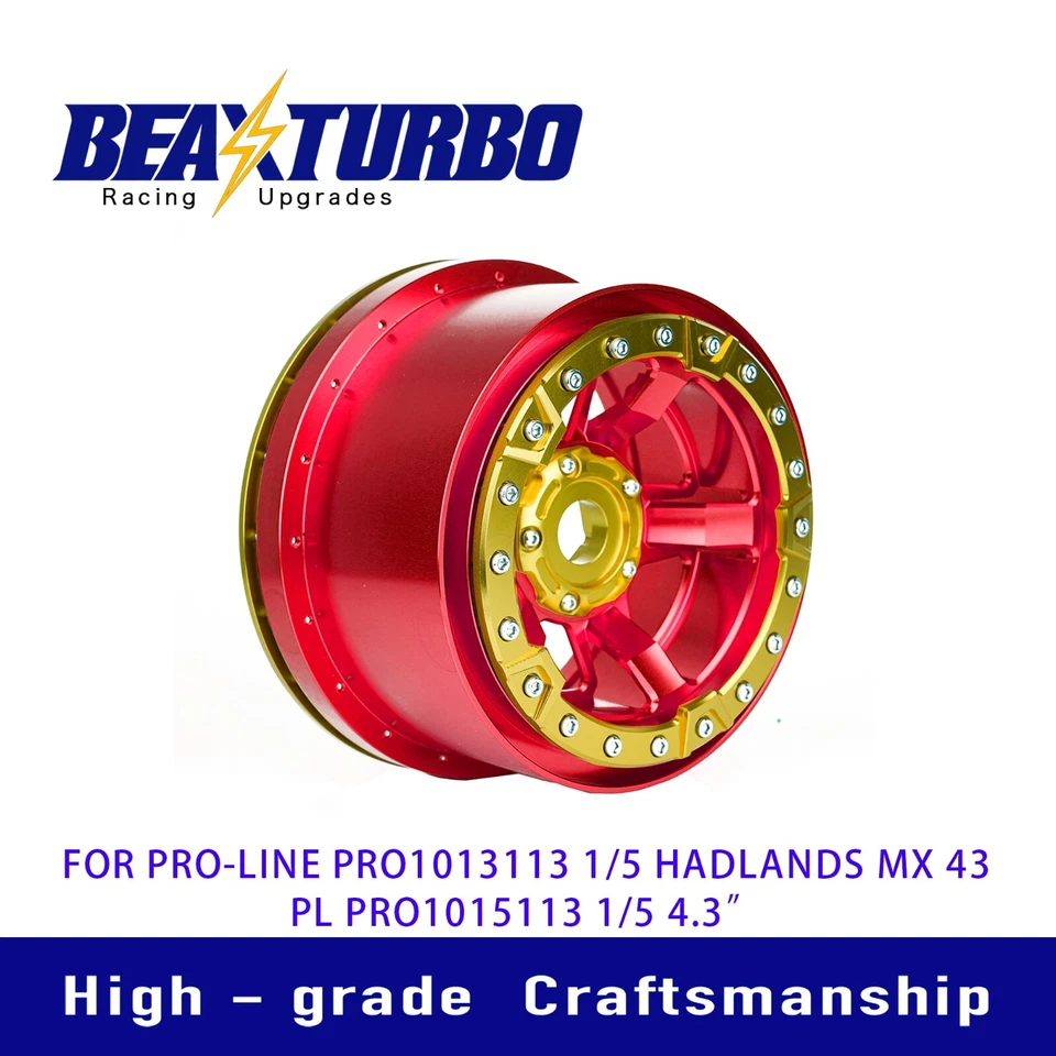 BeaxTurbo TRAXXAS XMAXX 8S/&XRT Aluminum Wheel for PRO-Line MX43 Tire 1PCS Red - Image 1 of 1