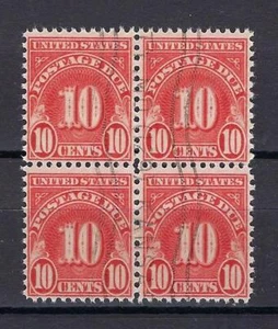 US 1931 Sc# J84 Postage due 10c Revenue block 4 CTO - Picture 1 of 1