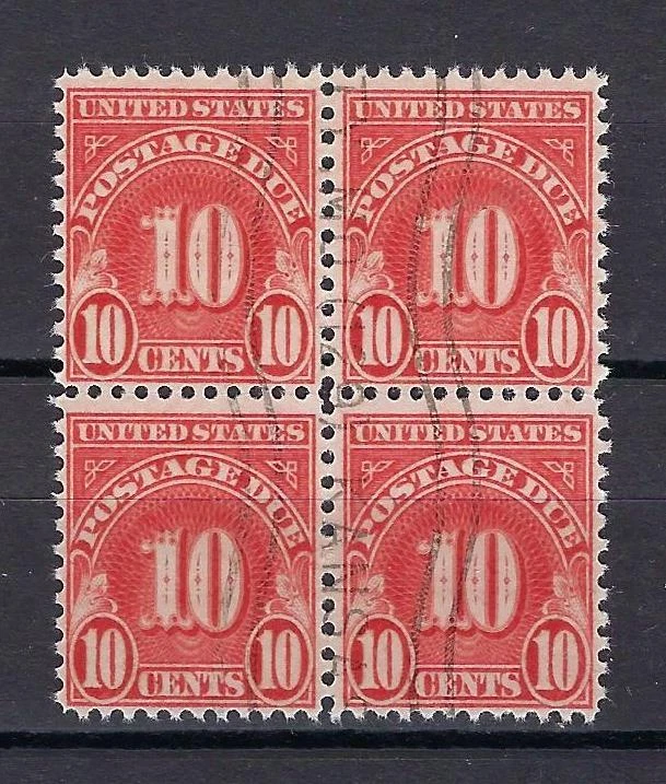 US 1931 Sc# J84 Postage due 10c Revenue block 4 CTO - Image 1 of 1