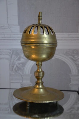 ENCENSOIR SHERIQUE SUR PIED EN BRONZE ESPAGNE XVIII ième SIECLE - Photo 1/4