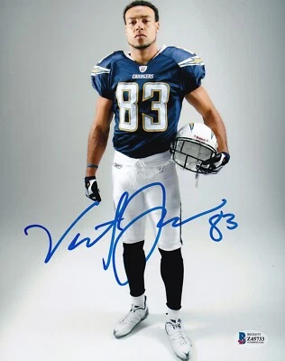 VINCENT JACKSON Chargers Buccaneers Signed 8x10 BECKETT BAS Authentic psa Auto! Foto 1 de 2
