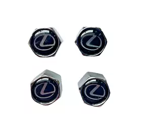set of 4 (fits Lexus) chrome air valve caps with tightening wrench - Picture 1 of 3