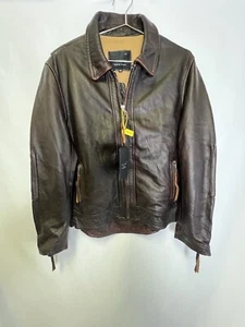 Vintage Fortime Fashion Leather Zipper Jacket sz 3XL NWT brown - Picture 1 of 3